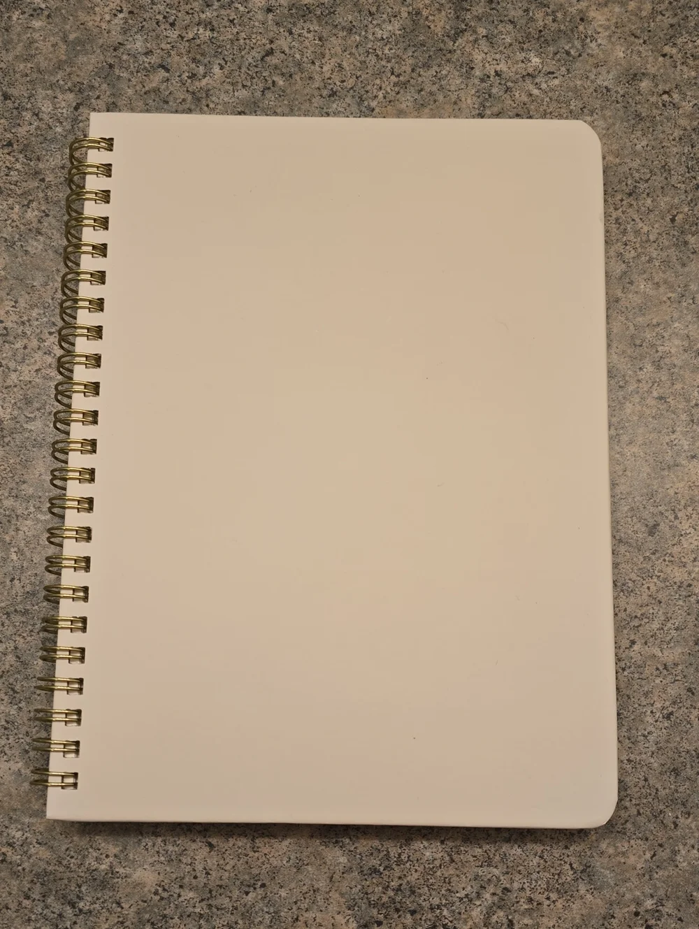 Blank Spiral Notebook - Cream Cover